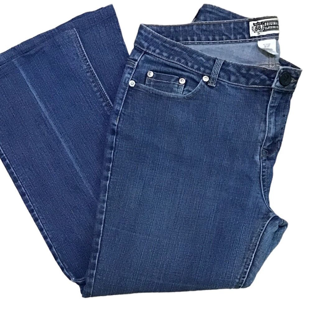 Route 66 Women’s Denim Jeans Size 23/14 Short Straight Bootcut